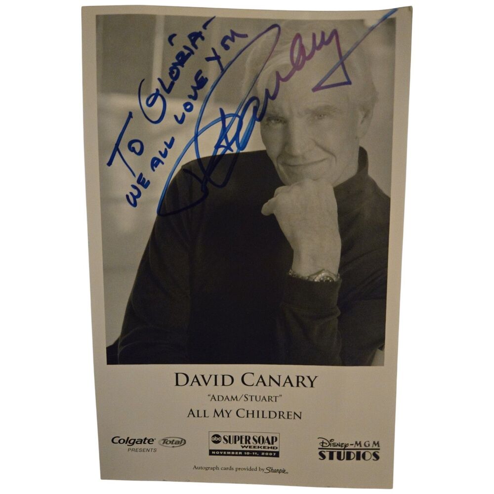 David Canary Autograph Photo 2007 Super Soap Weekend.